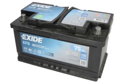 BATERÍA EXIDE 12V 75AH/730A START&STOP P+  