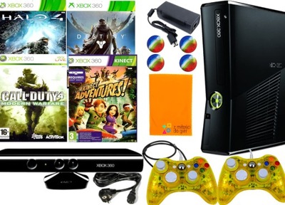 KONSOLA XBOX 360 SLIM S PADY KINECT GRY PRO GAMER