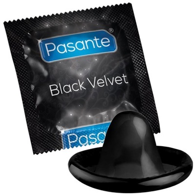 Czarne Prezerwatywy Pasante Black Velvet 10 sztuk