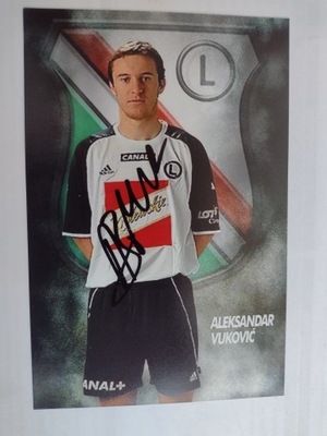 Zdjęcie 10x15 Legia autograf Aleksandar Vuković 2004