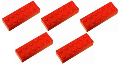 LEGO cegły 2x6 czerwone 2456 5szt NOWE