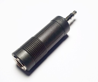 ADAPTER JACK GNIAZDO 6,3mm WTYK 3,5mm STEREO