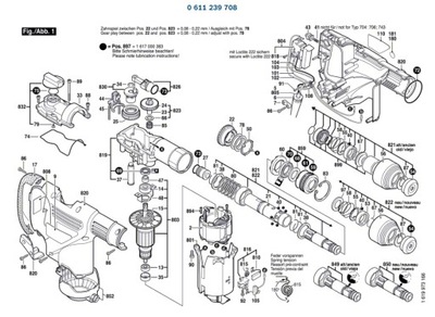 Wirnik Młot udarowy BOSCH GBH3-28E 708