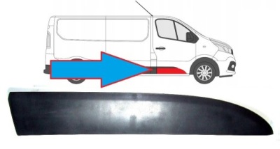 Молдинг дверь перед правая renault trafic opel vivaro nissan nv300 talento 14 фото №1
