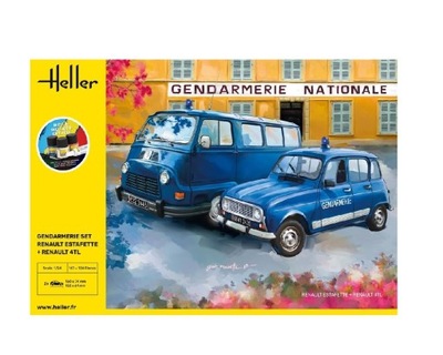 Samochody Renault 4TL+ Estafetto model Heller 1:24