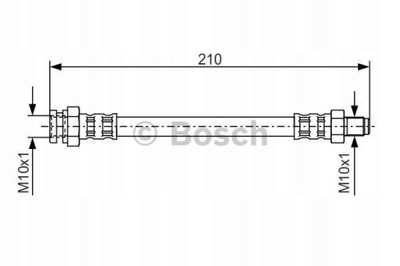 ПАТРУБОК ТОРМОЗНОЙ ГИБКИЙ BOSCH 1 987 476 502 H