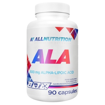 ALLNUTRITION ALA 90KAP KWAS ALFA LIPONOWY 600mg SERCE MIAŻDŻYCA ZDROWIE