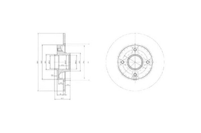 Delphi тормозные диски тормозные 2szt. citroen c4 c4 i peug фото №1