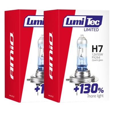 COLOR BLANCO LUCES H7 AMIO LUMITEC LIMITED +130% 4300K  