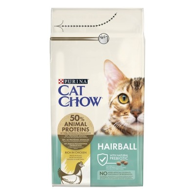 PURINA Cat Chow Hairball Karma bogata w kurczaka 1,5kg