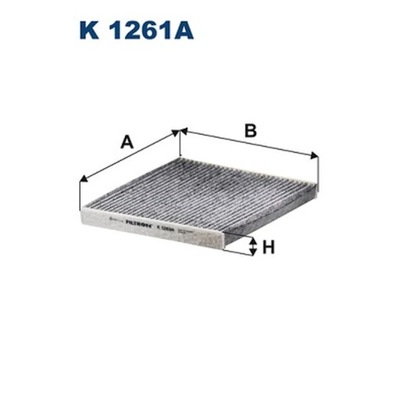 ФІЛЬТР, ВЕНТИЛЯЦІЯ СТОРОНИ ПАСАЖИРА ФІЛЬТРON K 1261A