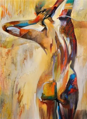 Obraz diamentowy Seksowna kobieta malowanie abstra