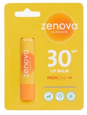 Balzam na pery so slnečnou ochranou Zenova s vitamínom E SPF 30 Tyčinka