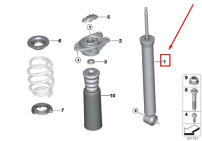 Mini countryman f60 задний shock абсорбер 6867218 33526867218 фото №1