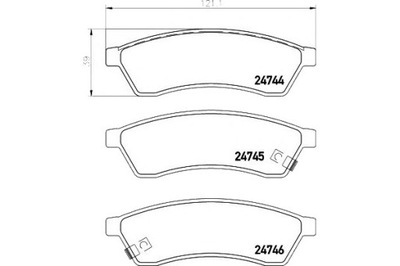 Brembo тормозные колодки тормозной. chevrolet epica 06- задняя фото №1