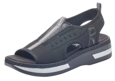 Rieker V59B5-00 40 czarne wsuwane sandały