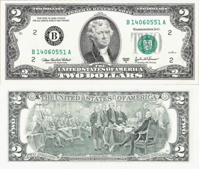 USA 2003 - 2 dollars - Seria B - Pick 516 UNC