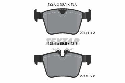 ZAPATAS DE FRENADO JAGUAR PARTE TRASERA I-PACE 18- 2214103  