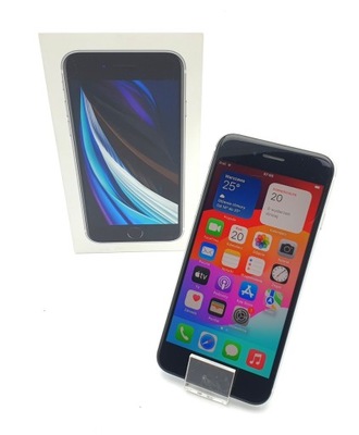 Telefon iPhone SE 2020 64GB Bat 81% Biały Pudełk