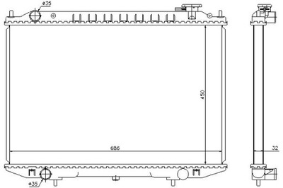 NISSENS 68721 CHLODNICA, SISTEMA DE REFRIGERACIÓN DEL MOTOR  