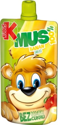 KUBUŚ MUS 100% 100G BANAN JABŁKO