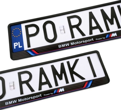 BMW MOTORSPORT PERFORMANCE MPOWER X5 X3 M FRAME UNDER TABLICE REJESTRACYJNA  