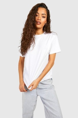 Boohoo biały t-shirt basic defekt S