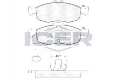 Гальмівні колодки гальмівні перед icer 180917 фото №1