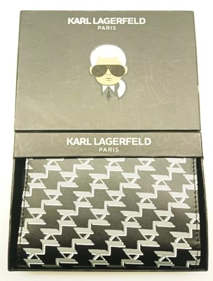 PORTFEL KARL LAGERFELD CZARNO BIALY