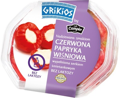 Grikios czerwona papryka wiśniowa z serem bez laktozy 250g