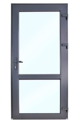 Drzwi Sklepowe Zewnętrzne 100 x 210 PCV Antracyt