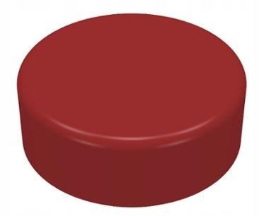 LEGO 1X1 OKRĄGŁY GŁADKI, BORDOWY 98138 - 2 SZT