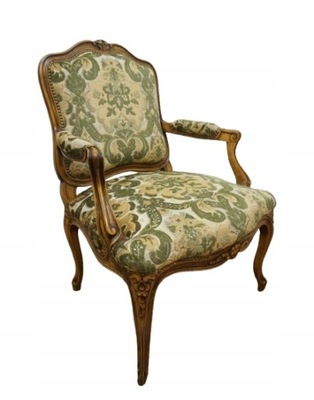 DEKORACYJNY FOTEL LUDWIK NA SPRĘŻYNACH.