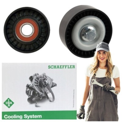 Набор ролик ремень многоручейковый натяжителя ролики ina bmw e90 320i n46 фото №1