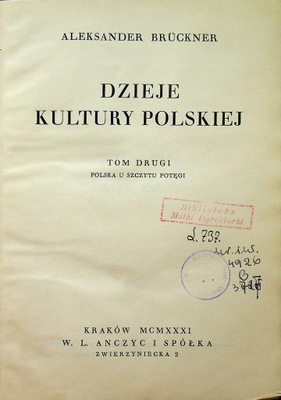 Dzieje kultury polskiej 1931 r