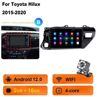 RADIO DE AUTOMÓVIL ANDROID 13 PARA TOYOTA HILUX PICK UP AN120 2015-2020 CARPLAY  