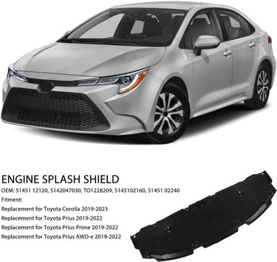 Toyota corolla 2018 18- захист pod бампер передній фото №1