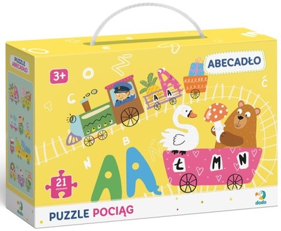 DODO Puzzle Pociąg Abecadło 21 Elementów DOP300149