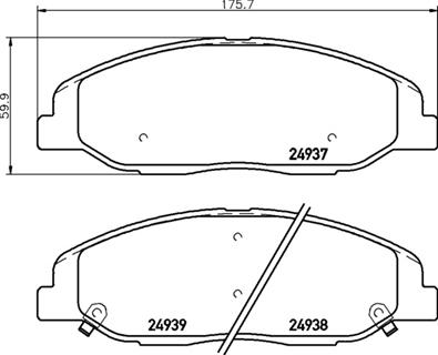 P09016 BREMBO ZAPATAS DE FRENADO PARTE DELANTERA  