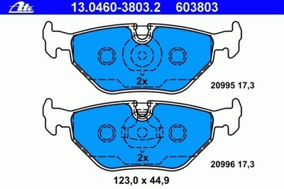 КОЛОДКИ HAM. ЗАД BMW SERIA-3 E36, SERIA-5 E34