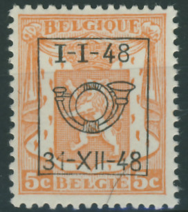 Belgia 5 cent. - Herb / 1 - I - 48 nadruk