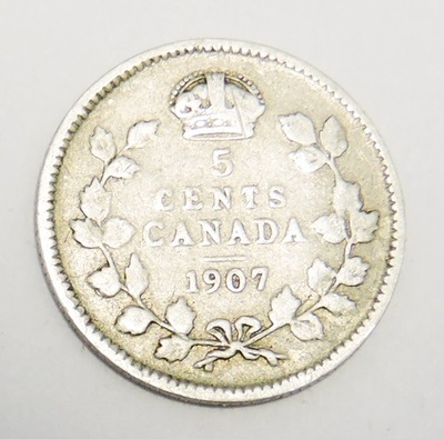 KANADA 5 cents 1907