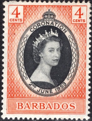 kol.bryt.Barbados coronation QEII czysty *
