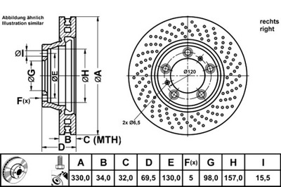 ATE DISCOS DE FRENADO 2 PIEZAS PARTE DELANTERA PORSCHE 718 BOXSTER 718 CAYMAN 911  