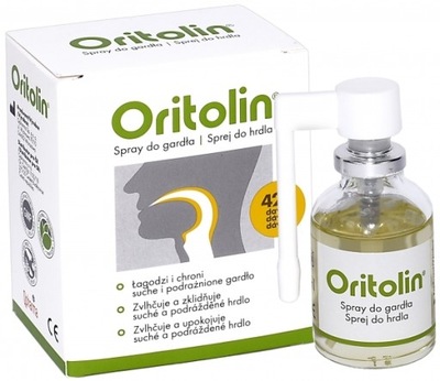 Oritolin spray do gardła nawilża łagodzi 30 ml