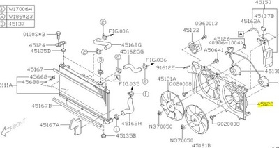 CUERPO DE VENTILADORES SUBARU LEGACY OUTBACK 3.6 EE.UU.  