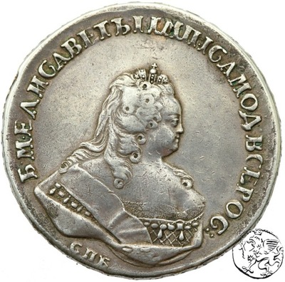 Rosja, rubel, 1742, СПБ, Elżbieta