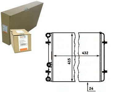RADUADOR SKODA OCTAVIA 1,4 1,6 96- BEHR HELLA  