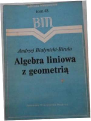 Algebra liniowa z geometrią t.48 -