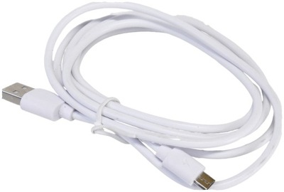 KABEL USB ŁADOWARKA microUSB 2M TRANSMIS biały USB / micro USB
